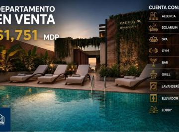 Departamento · 36m² · 1 Recámara · Departamento en Playa del Carmen de 1 Recamara 1 Baño Cocina Terraza Alberca Gym Spa Lavanderia