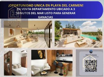 Departamento · 36m² · 1 Recámara · 1 Estacionamiento · En Venta Departamento Ubicado a 5 Min del Mar en Playa del Carmen