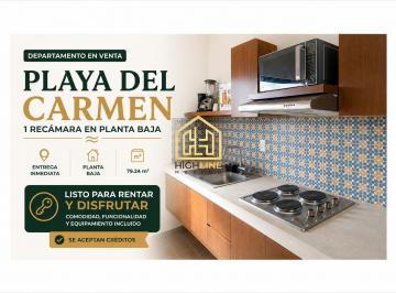 Departamento · 79m² · 1 Recámara · 1 Estacionamiento · Departamento en Venta Playa del Carmen 1 Recámara Entrega Inmediata y Listo Para Rentar