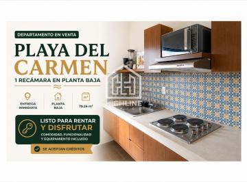 Departamento · 79m² · 1 Recámara · 1 Estacionamiento · Departamento en Venta Playa del Carmen 1 Recámara Entrega Inmediata y Listo Para Rentar