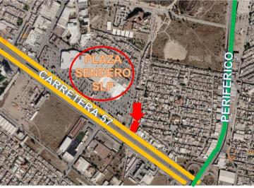 Terreno / Lote · 535m² · Renta de Terrno en Esquina Sobre Lateral de Carretera 57 Slp.