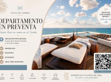 Departamento · 93m² · Departamento en Playa del Carmen en Preventa I Alberca Ocean View I en 5ta Av.