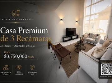 Casa · 212m² · 3 Recámaras · 2 Estacionamientos · Casa de 3 Recámaras con Amenidades Resort, Pádel y Coworking en Playa del Carmen