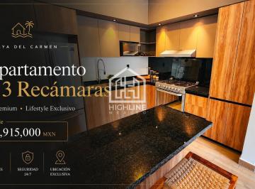 Departamento · 95m² · 3 Recámaras · 1 Estacionamiento · Departamento 3 Recamaras con Alberca, Pádel, Coworking y Amenidades Resort - Playa del Carmen