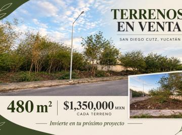 Terreno / Lote , Conkal · ¡Terreno Residencial de 480 m² en San Diego Cutz | Excelente Ubicación y Plusvalía: $1,350,000 Mxn