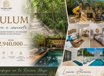 Departamento · 102m² · 2 Recámaras · 1 Estacionamiento · Departamento en Venta en Tulum 2 Recámaras | Alberca Privada | Ideal Para Inversión y Vida Natural