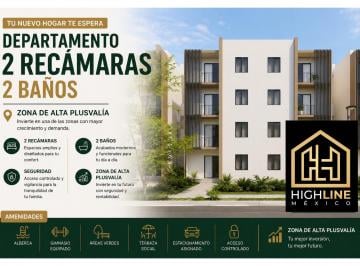 Departamento · 86m² · 2 Recámaras · 1 Estacionamiento · Departamento 2 Habitaciones | Venta | Junto a Huayacan | Amenidades Premium