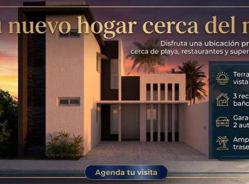 Casa · 135m² · 3 Recámaras · 2 Estacionamientos · Casa en Fraccionamiento Lomas del Mediterráneo con Hermosa Vista Al Mar