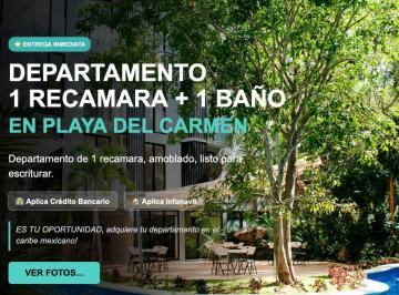Departamento · 71m² · 1 Recámara · 1 Estacionamiento · Departamento en Venta, 1 Recamara, Amenidades, Residencial, Infonavit, Bancario, Playa del Carmen