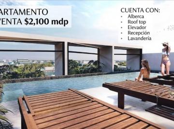 Departamento · 34m² · 1 Recámara · Departamento en Playa del Carmen 1 Habitación 1 Baño Cocina Alberca Roof Top Lavandería Elevador