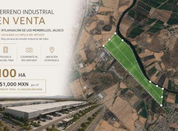 Terreno industrial , Ixtlahuacán de los Membrillos · Terreno Industrial en Venta Capilla del Refugio Ixtlahuacán de Los Membrillos
