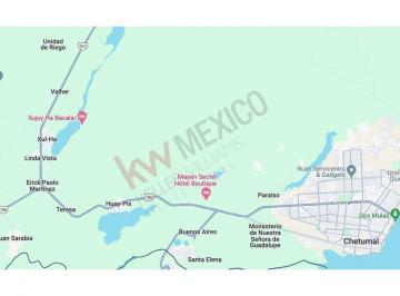 N/A · Venta de Terreno en Para Desarrollar Entre Bacalar y Chetumal, Cerca de Estancion Tren Maya