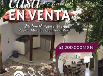 Casa de 4 habitaciones, Puerto Morelos · Casa en Venta Puerto Morelos