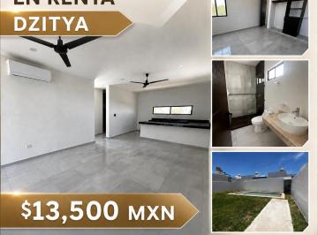 Departamento · 90m² · 2 Recámaras · 1 Estacionamiento · Departamento en Renta Residencial Chacté Dzitya