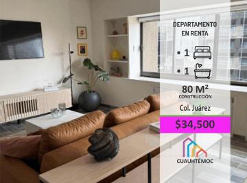 Departamento · 80m² · 1 Recámara · Departamento Exterior Recien Remodelado, Amueblado