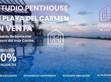 Departamento · 79m² · 1 Recámara · 1 Estacionamiento · Estudio Penthouse en Venta en Playa del Carmen/ Frente Al Mar/ Rooftop/ Alberca Propia