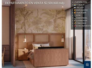 Departamento · 31m² · 1 Recámara · 1 Estacionamiento · Departamento en Playa del Carmen 1 Habitacion 1 Baño Cocina Alberca Gym Jacuzzi Coworking Concierge