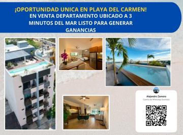 Departamento · 48m² · 1 Recámara · 1 Estacionamiento · Departamento Ubicado en Playa del Carmen a Unas Cuadras del Mar