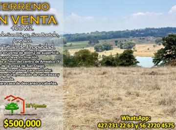 Terreno / Lote , Amealco de Bonfil · Terreno en Venta en Presa de San Diego, San Bartolo, Amealco – 400 m² con Título de Propiedad