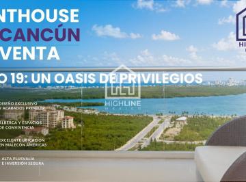 Departamento · 146m² · 3 Recámaras · 1 Estacionamiento · Departamento Penthouse de 3 Recamaras en Venta en Cancun/vista Panoramica Al Mar/alta Plusvalía