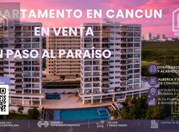 Departamento · 190m² · 3 Recámaras · 3 Estacionamientos · Departamento en Venta en Cancún | 3 Recámaras | Entrada a Zona Hotelera | Rentabilidad
