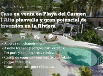 Casa · 165m² · 4 Recámaras · 2 Estacionamientos · Casa en Venta en Playa del Carmen | Alta Plusvalía y Gran Potencial de Inversión en La Riviera.