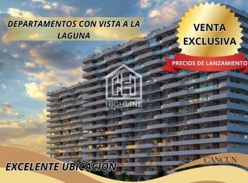 Departamento · 57m² · 1 Recámara · 1 Estacionamiento · Departamento en Venta Centro de Cancun con Vista a La Laguna