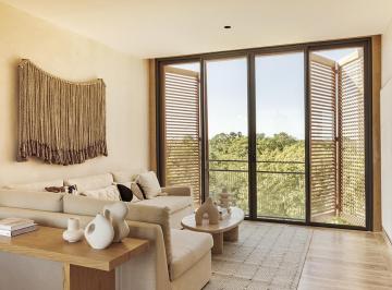 SALA Y BALCON · Departamento en Venta con Campo de Golf Entrega Inmediata en Playa del Carmen