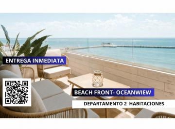 Departamento · 89m² · 2 Recámaras · 1 Estacionamiento · Departamento en Venta Puerto Morelos Frente Al Mar 2 Recámaras Rooftop y Playa Privada