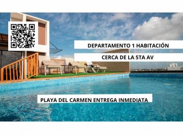 Departamento · 49m² · 1 Recámara · 1 Estacionamiento · Departamento en Venta Playa del Carmen Cerca de La 5ta Av 1 Recámara Entrega Inmediata