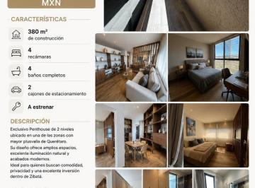 Departamento · 380m² · 4 Recámaras · 2 Estacionamientos · Venta de PH en Zibata Qro
