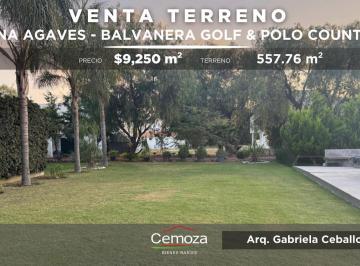 Terreno / Lote · 557m² · Terreno en Venta Balvanera Golf & Polo Country