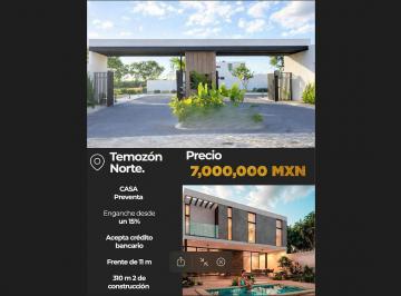 Casa · 310m² · 3 Recámaras · 2 Estacionamientos · Casa en Preventa en Temozón Norte, Mérida Yucatán (Eb - Vu1213)