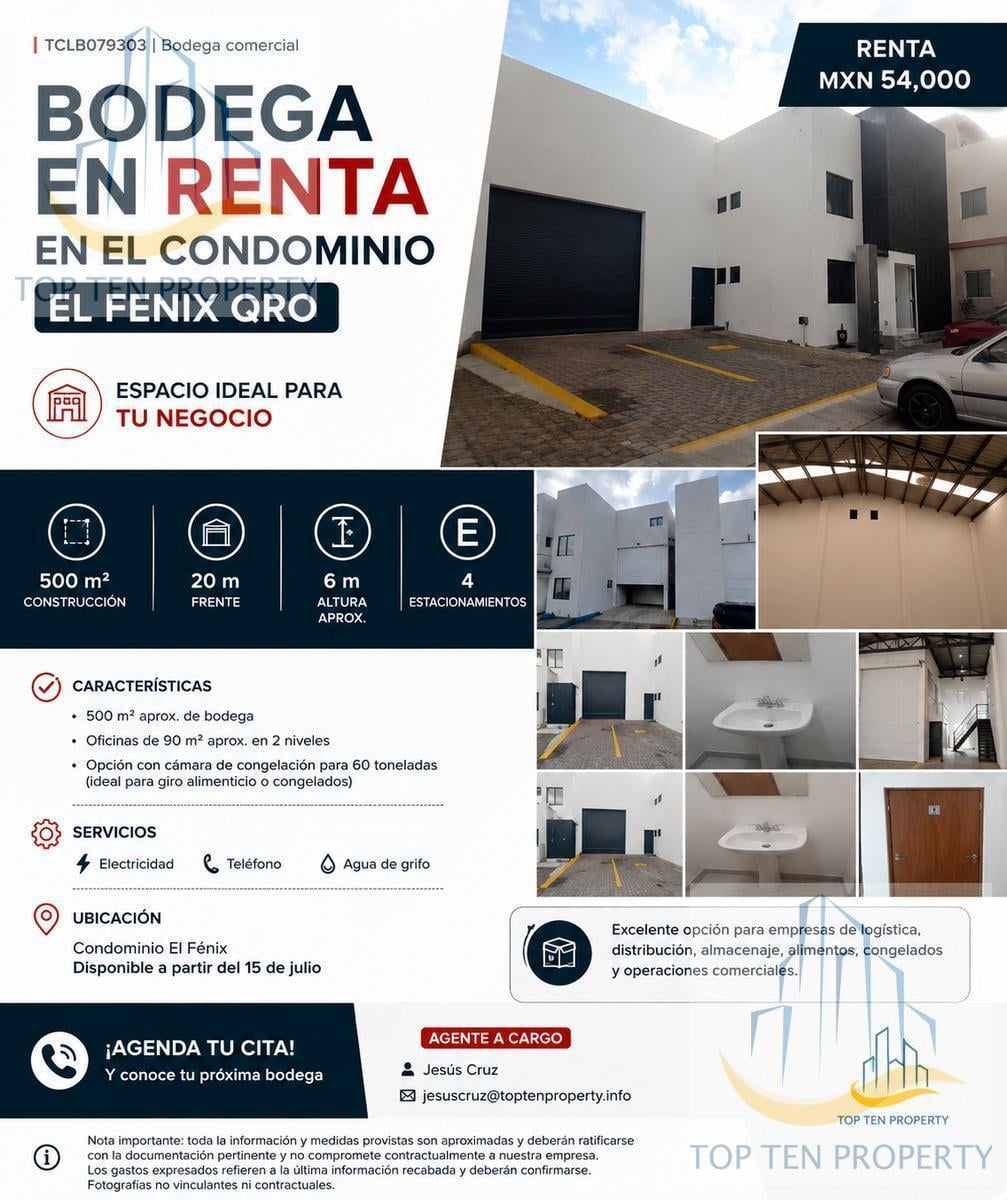 Bodega Comercialbodega en El Condominio El Fenix Qro