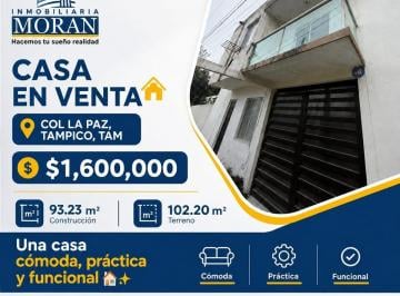 Casa · 102m² · 3 Recámaras · 1 Estacionamiento · Casa en Venta Col. La Paz, Tampico, Tam