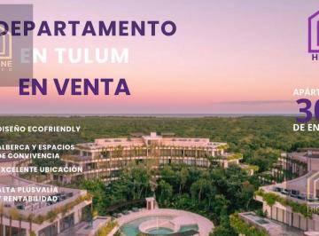 Departamento · 72m² · 1 Recámara · 1 Estacionamiento · Departamento Estudio en Venta en Tulum/a Pasos de La Playa/total Rentabilidad