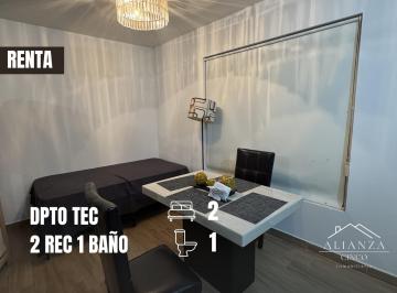 Departamento de 2 habitaciones, Monterrey · Departamento de 95 m² con 2 Recámaras en Renta en Tecnológico Disp. Jul 15