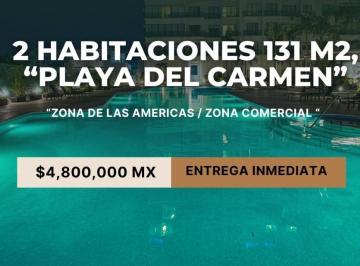 Departamento · 131m² · 2 Recámaras · 2 Estacionamientos · Departamento en Venta en Playa del Carmen de 2 Habitaciones, Residencial
