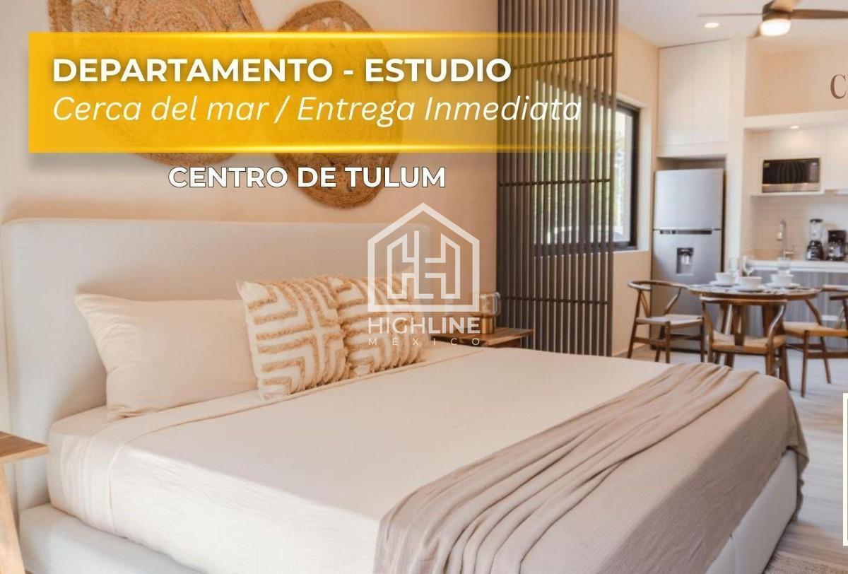 Estudio en Venta de Entrega Inmediata en El Centro de Tulum a m de La Playa | Alberca y Gym