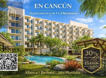 Departamento · 57m² · 1 Recámara · 1 Estacionamiento · Departamento en Venta de 1 o 2 Recamaras, Plusvalía y Confort Alberca Sala de Juegos