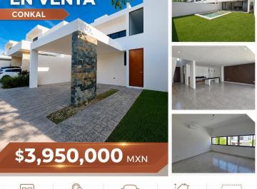 Casa en condominio · 218m² · 3 Recámaras · Casa en Venta en Conkal, Mérida | Alberca y Doble Altura