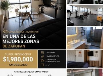 Departamento de 1 habitación, Zapopan · Venta Hermoso Departamento Listo Para Habitar o Rentar