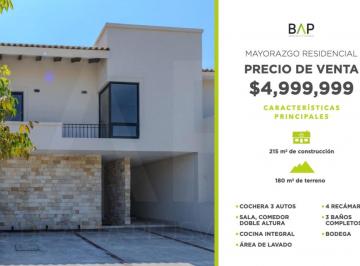 Casa de 4 habitaciones, León · Casa con 180 m² de Superficie de Terreno y 4 Recámaras en Venta en El Mayorazgo