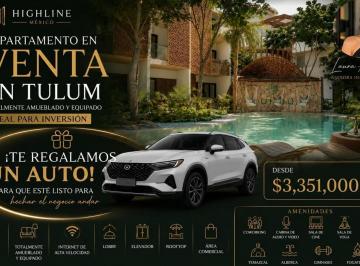Departamento · 39m² · 1 Recámara · 1 Estacionamiento · Departamento en Venta en Tulum Amueblado con Amenidades