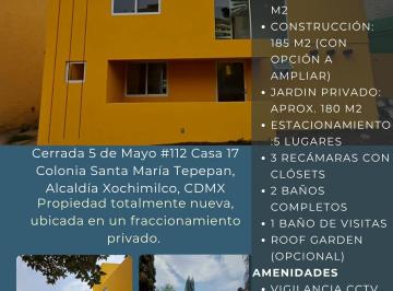 Casa en condominio de 3 habitaciones, Xochimilco · Casa Totalmente Nueva