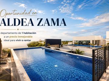 Departamento · 56m² · 1 Recámara · 1 Estacionamiento · Departamento de Oportunidad en Aldea Zama (Tulum) con Alberca y Gym Ideal Para Vivir o Rentar