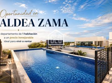 Departamento · 56m² · 1 Recámara · 1 Estacionamiento · Departamento de Oportunidad en Aldea Zama (Tulum) con Alberca y Gym Ideal Para Vivir o Rentar