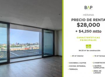 Departamento de 2 habitaciones, León · Departamento de 95 m² con 2 Recámaras en Renta en Punta Campestre