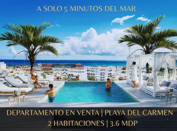 Departamento · 58m² · 2 Recámaras · 1 Estacionamiento · Departamento Moderno en Venta en Playa del Carmen, 2 Habitaciones