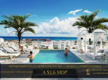 Departamento · 58m² · 2 Recámaras · 1 Estacionamiento · Departamento Moderno en Venta en Playa del Carmen, 2 Habitaciones